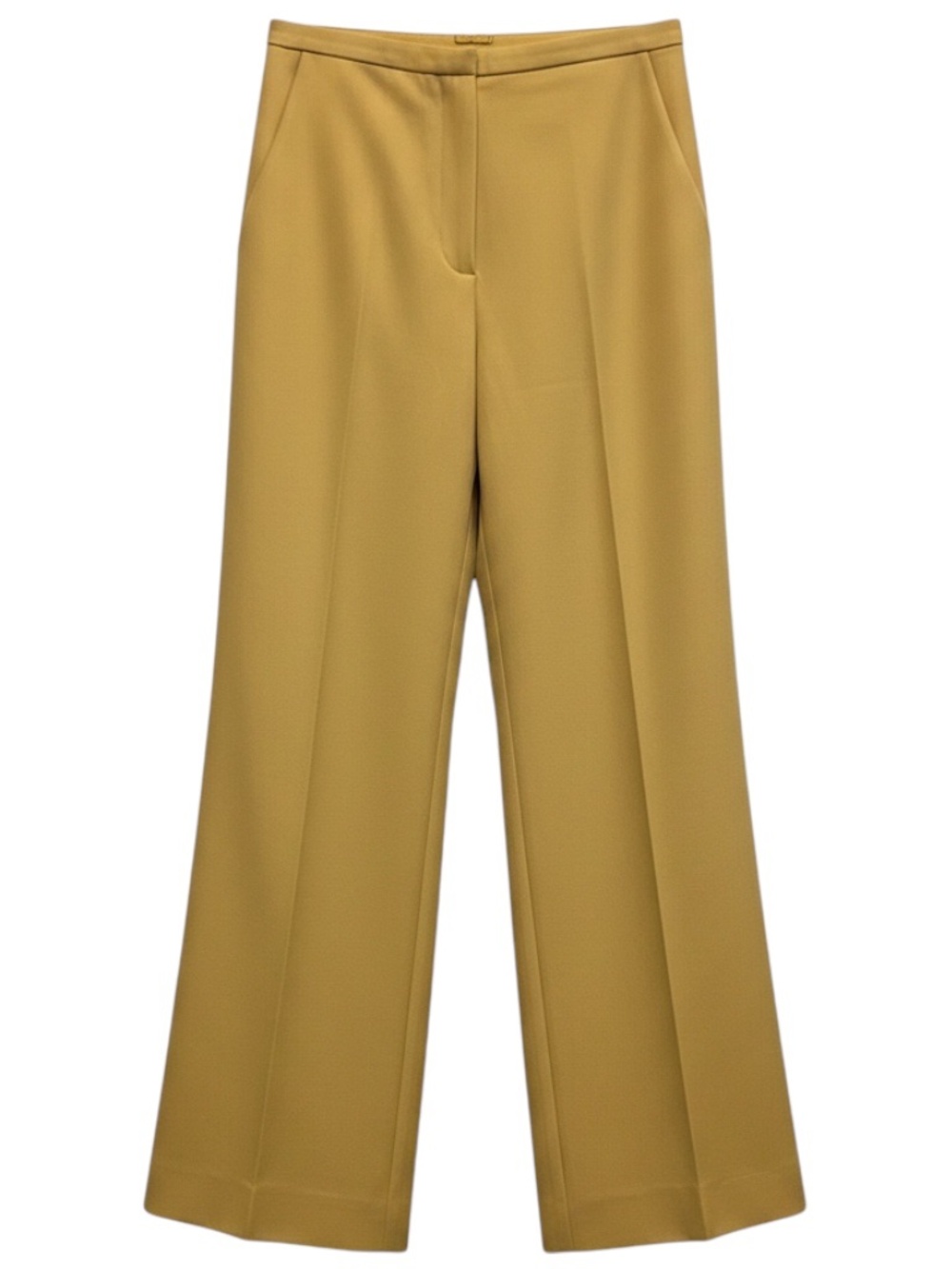 KHAITE TAN WIDE LEG COTTON PANTS / TROUSERS